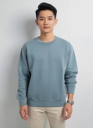 Sweat-shirt stretch manches longues bleu IRON AND RESIN homme