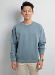 Sweat-shirt stretch manches longues bleu IRON AND RESIN homme
