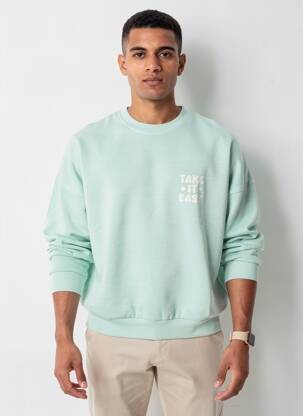 Sweat-shirt stretch manches longues bleu IRON AND RESIN homme
