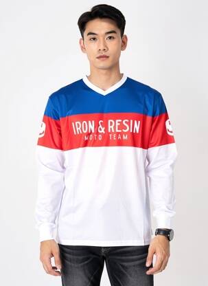 T-shirt coupe cintrée manches longues blanc IRON AND RESIN homme