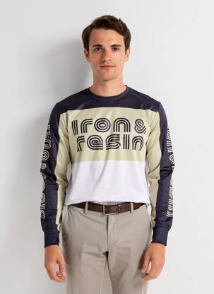 T-shirt bio manches longues noir IRON AND RESIN homme
