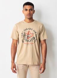 T-shirt coupe cintrée manches courtes beige IRON AND RESIN homme