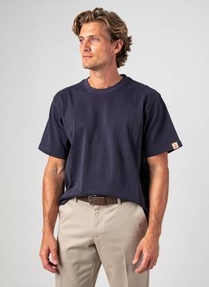 T-shirt coupe cintrée manches courtes bleu IRON AND RESIN homme