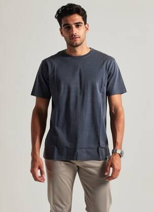 T-shirt coupe cintrée manches courtes bleu IRON AND RESIN homme