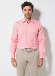 Chemise manches longues coupe cintrée rose EUROPANN homme