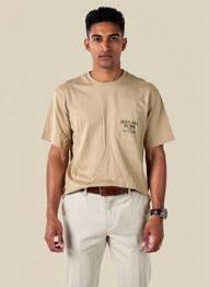 T-shirt coupe cintrée manches courtes marron IRON AND RESIN homme