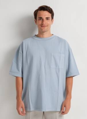 T-shirt stretch manches courtes bleu clair IRON AND RESIN homme