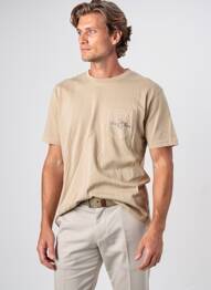T-shirt coupe cintrée manches courtes marron IRON AND RESIN homme