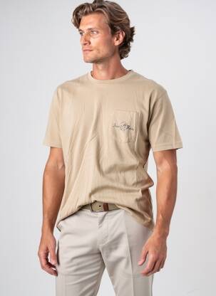 T-shirt coupe cintrée manches courtes marron IRON AND RESIN homme