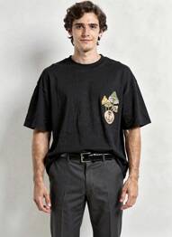 T-shirt stretch manches courtes noir IRON AND RESIN homme