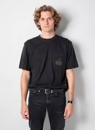 T-shirt bio manches courtes noir IRON AND RESIN homme