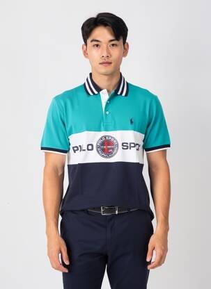 Polo stretch manches courtes vert RALPH LAUREN homme