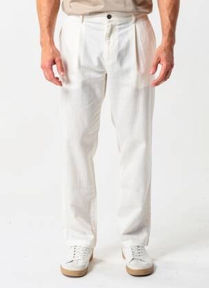 Pantalon droit taille normale taille normale blanc FACONNABLE homme