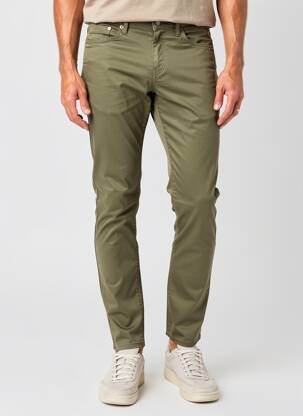 Pantalon slim fermeture zippée sous rabat boutonné taille normale vert FACONNABLE homme