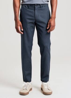 Pantalon chino tissage chiné taille normale bleu IKKS homme