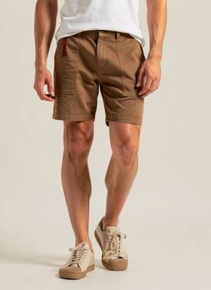 Short tissage popeline taille normale marron IRON AND RESIN homme