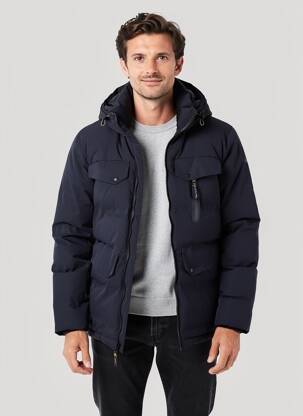 Doudoune poches a capuche bleu CAMEL ACTIVE homme