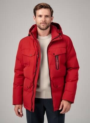 Doudoune poches a capuche orange CAMEL ACTIVE homme