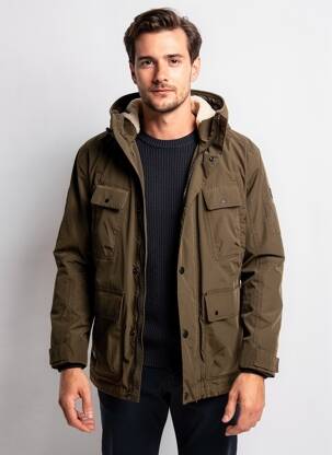Parka finition intérieure doublure satiné a capuche vert CAMEL ACTIVE homme