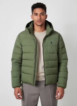 Doudoune poches a capuche vert U.S. POLO ASSN homme