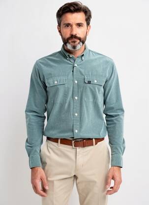 Chemise manches longues coupe cintrée vert CAMEL ACTIVE homme