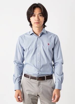 Chemise manches longues coupe cintrée bleu U.S. POLO ASSN homme