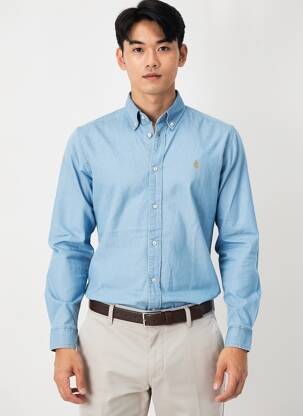 Chemise manches longues coupe cintrée bleu U.S. POLO ASSN homme
