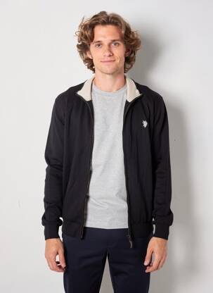 Gilet manches longues maille fine noir U.S. POLO ASSN homme