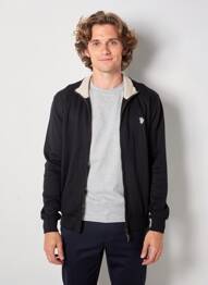 Gilet manches longues maille fine noir U.S. POLO ASSN homme