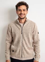 Gilet manches longues tissage chiné marron CAMEL ACTIVE homme