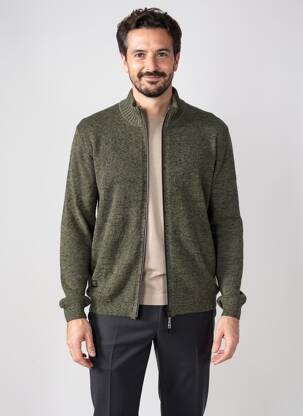Gilet manches longues tissage chiné vert CAMEL ACTIVE homme