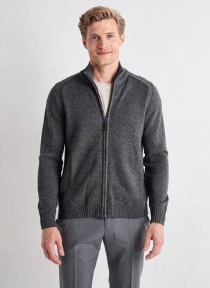 Gilet manches longues tissage chiné gris CAMEL ACTIVE homme