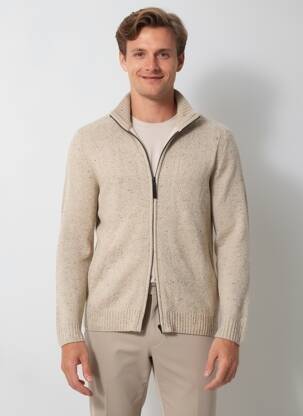 Gilet manches longues tissage chiné beige CAMEL ACTIVE homme