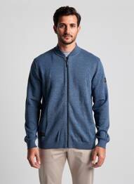 Gilet manches longues tissage chiné bleu CAMEL ACTIVE homme