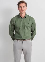 Chemise manches longues coupe cintrée vert U.S. POLO ASSN homme