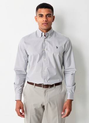 Polo manches longues manches longues gris U.S. POLO ASSN homme