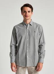 Chemise manches longues coupe cintrée vert U.S. POLO ASSN homme