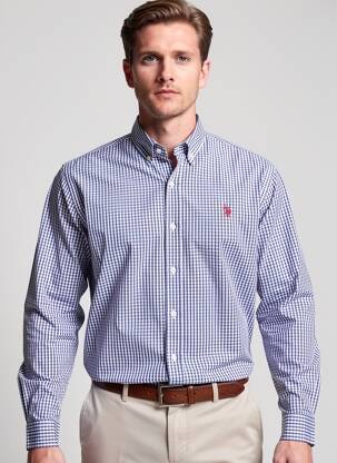 Chemise manches longues coupe cintrée bleu U.S. POLO ASSN homme