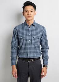 Chemise manches longues poches bleu U.S. POLO ASSN homme