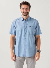 Chemise manches courtes poches bleu CAMEL ACTIVE homme