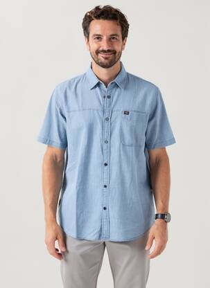 Chemise manches courtes poches bleu CAMEL ACTIVE homme