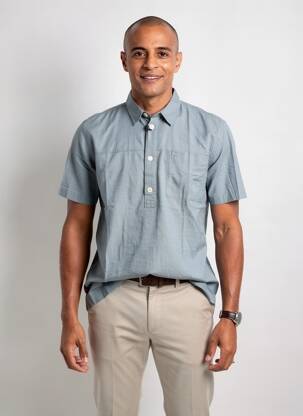 Polo coupe cintrée manches courtes bleu CAMEL ACTIVE homme
