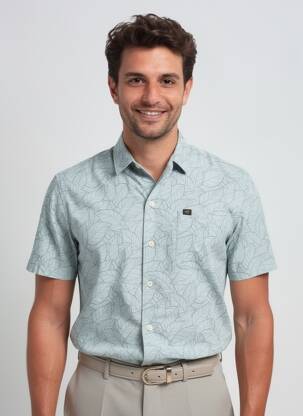 Chemise manches courtes poches bleu CAMEL ACTIVE homme