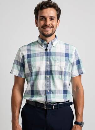 Chemise manches courtes poches bleu CAMEL ACTIVE homme