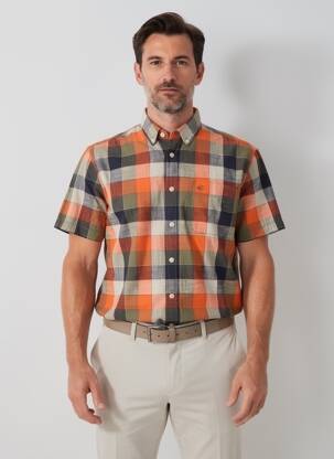Chemise manches courtes poches orange CAMEL ACTIVE homme