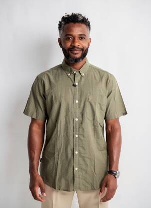 Chemise manches courtes coupe cintrée vert CAMEL ACTIVE homme