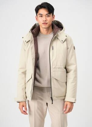 Doudoune poches a capuche beige U.S. POLO ASSN homme