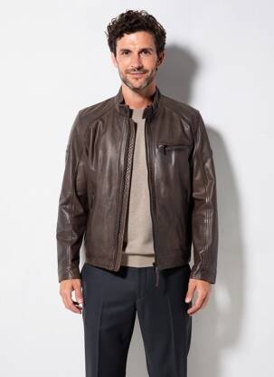 Veste en cuir poches marron CAMEL ACTIVE homme
