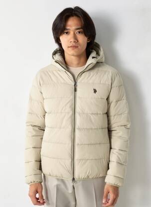 Doudoune poches a capuche beige U.S. POLO ASSN homme
