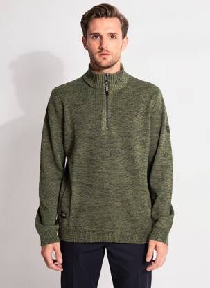 Pull tissage chiné manches longues vert CAMEL ACTIVE homme